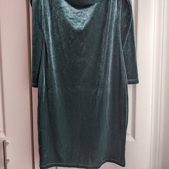 forever 21 green velvet dress Baltic Born Womens Meghan Velvet Wrap Maxi Dress | Deep Green main image 1